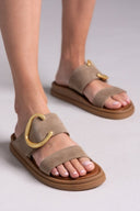 Σανδάλια καστόρινα Estil - Τάουπε - thefashionproject.gr - Estil