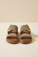 Suede Sandals - Taupe