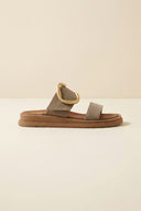 Suede Sandals - Taupe