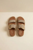Suede Sandals - Taupe