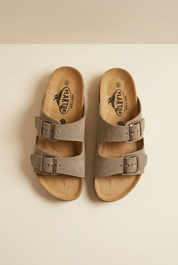Leather Anatomical Sandals - Khaki-Comfort Sandals, Leather Sandals, Sandals, Shoes, Plakton, Women’s Collection, All, Summer Shoes Sale, Summer Sandals Sale, Sales, All but outlet, Editor’s Choice, Shoes Sales, Recommended products (Seguno), Wide Fit Sandals, Gifts 50€ & Under, Leather Shoes, Sandals New & Selected, Spring/Summer Collection, Sandals SALE