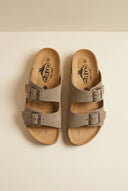 Δερμάτινα ανατομικά σανδάλια - χακί