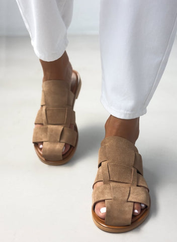 Σανδάλια καστόρινα fisherman TFP - Τάουπε - thefashionproject.gr - TFP