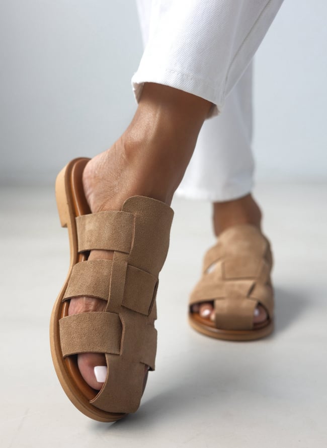 Σανδάλια καστόρινα fisherman TFP - Τάουπε - thefashionproject.gr - TFP