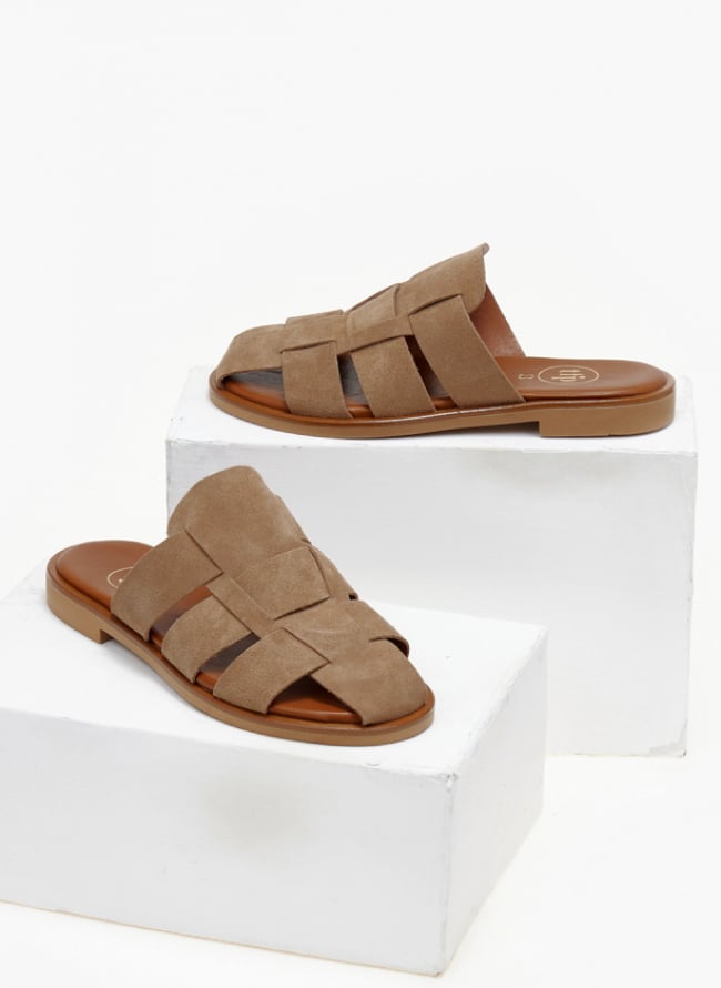Σανδάλια καστόρινα fisherman TFP - Τάουπε - thefashionproject.gr - TFP