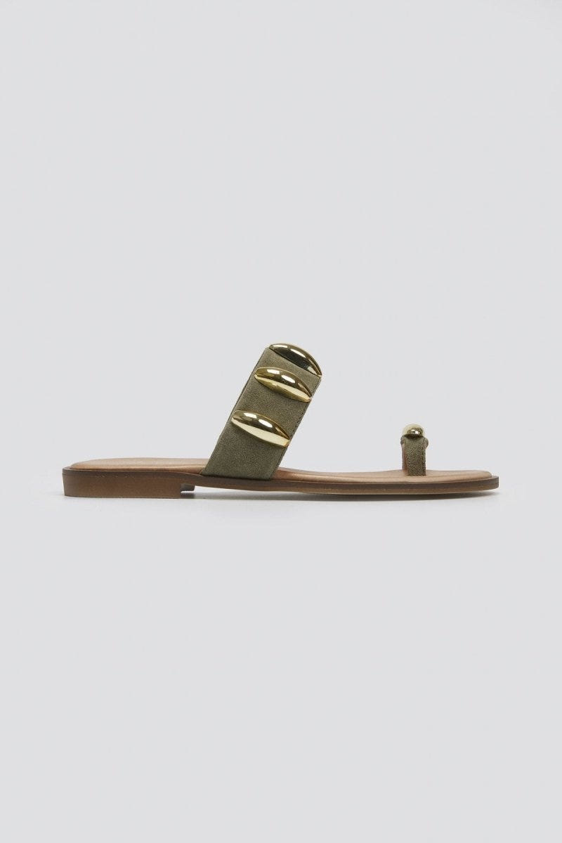 Σανδάλια καστόρινα Iris Sandals - Λαδί - thefashionproject.gr - IRIS