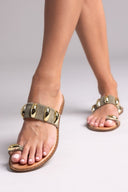 Σανδάλια καστόρινα Iris Sandals - Λαδί - thefashionproject.gr - IRIS