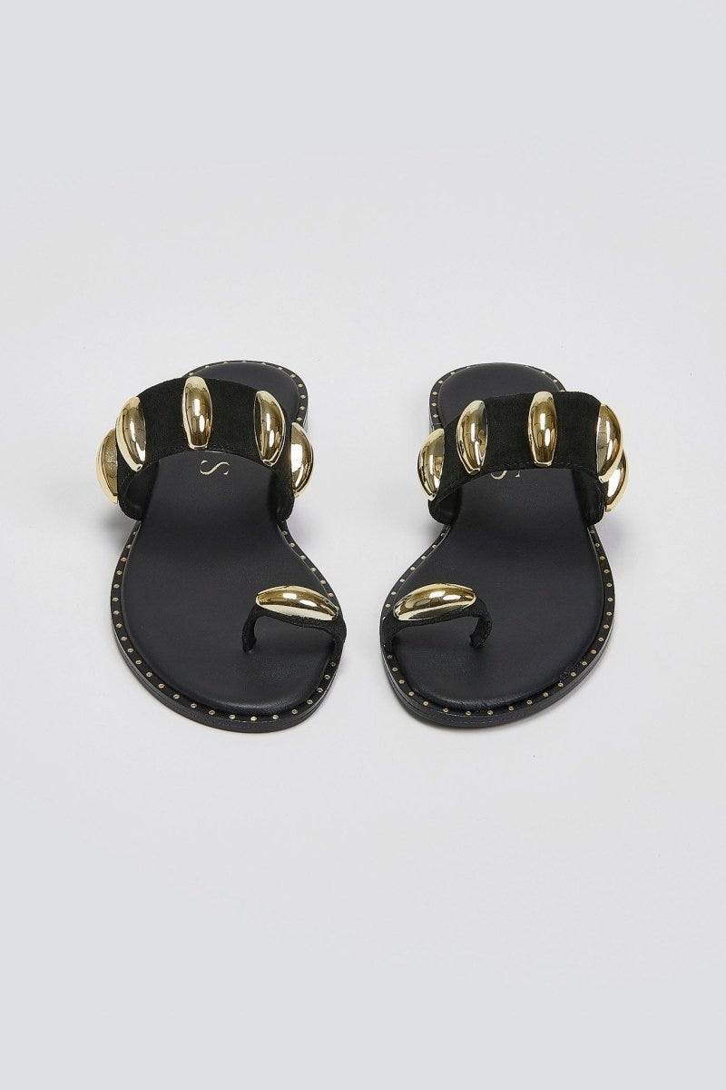 Σανδάλια καστόρινα Iris Sandals - Μαύρο - thefashionproject.gr - IRIS