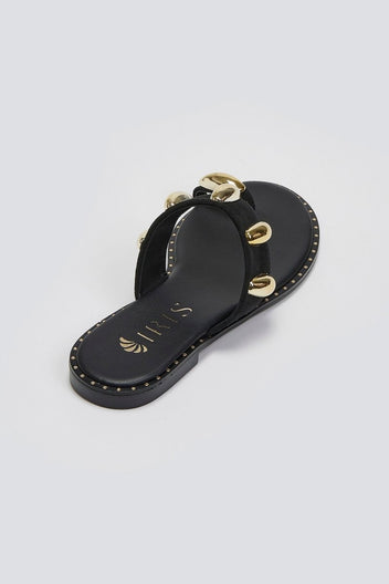 Σανδάλια καστόρινα Iris Sandals - Μαύρο - thefashionproject.gr - IRIS
