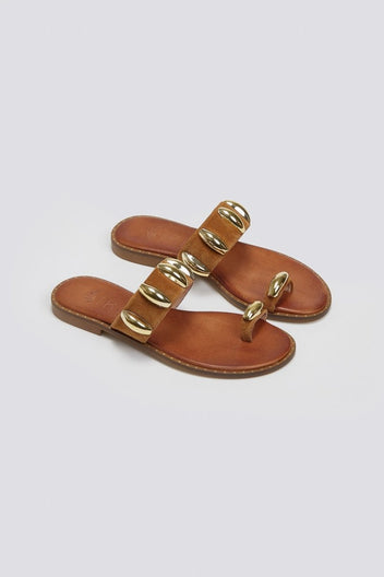 Σανδάλια καστόρινα Iris Sandals - Ταμπά - thefashionproject.gr - IRIS