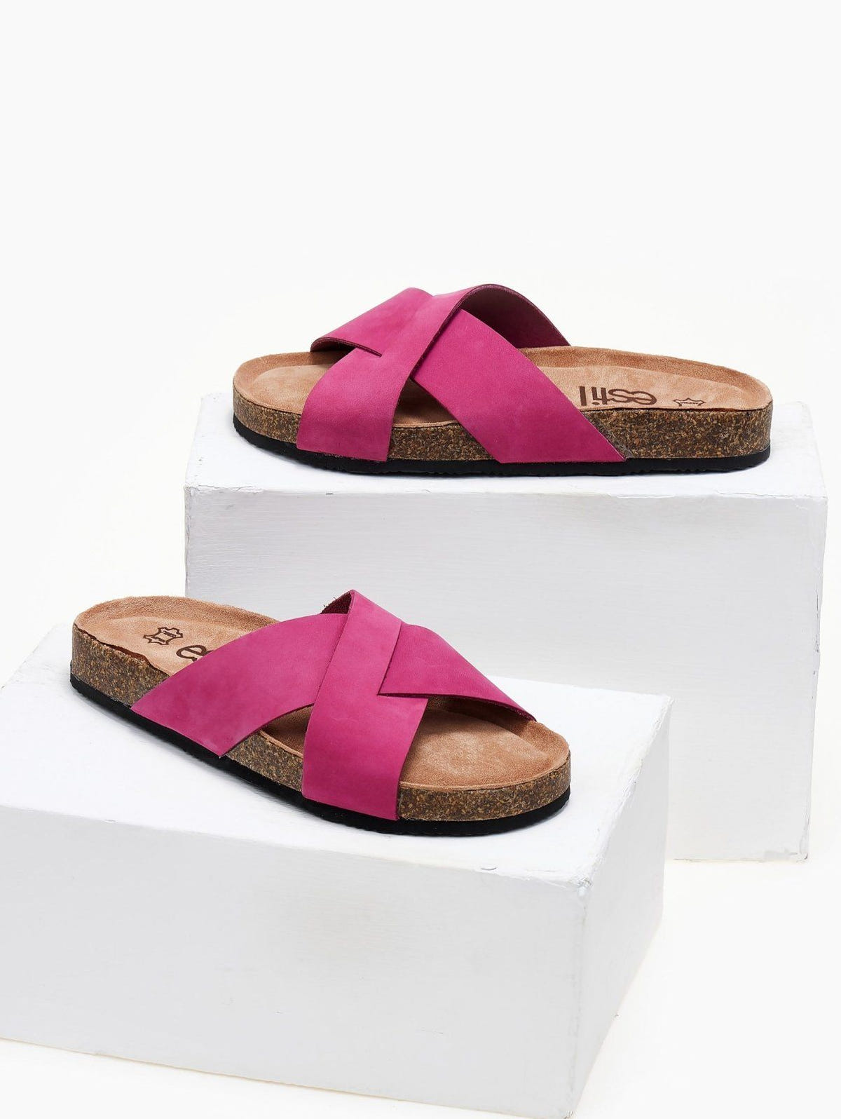 Σανδάλια καστόρινα με ανατομικό πάτο Estil - Magenta - thefashionproject.gr - Estil