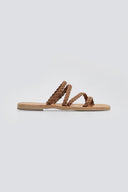 Σανδάλια καστόρινα με κοτσιδάκια Tfp - Καφέ - thefashionproject.gr - TFP