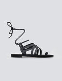 Σανδάλια καστόρινα με lace - up δέσιμο Tfp - Ανθρακί - thefashionproject.gr - TFP