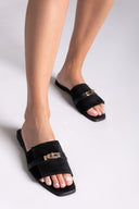 Σανδάλια καστόρινα με λουράκι Iris Sandals - Μαύρο - thefashionproject.gr - IRIS