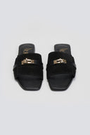 Σανδάλια καστόρινα με λουράκι Iris Sandals - Μαύρο - thefashionproject.gr - IRIS