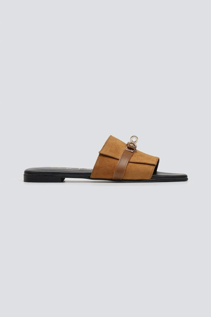Σανδάλια καστόρινα με λουράκι Iris Sandals - Ταμπά - thefashionproject.gr - IRIS