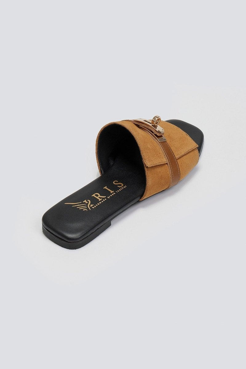 Σανδάλια καστόρινα με λουράκι Iris Sandals - Ταμπά - thefashionproject.gr - IRIS