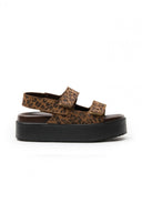 Σανδάλια καστόρινα με print ATENEO - Leopard - thefashionproject.gr - ATENEO