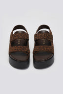 Σανδάλια καστόρινα με print ATENEO - Leopard - thefashionproject.gr - ATENEO