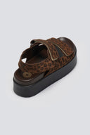 Σανδάλια καστόρινα με print ATENEO - Leopard - thefashionproject.gr - ATENEO