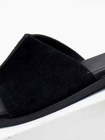 Σανδάλια καστόρινα με ραφή estil - Μαύρο - thefashionproject.gr - Estil