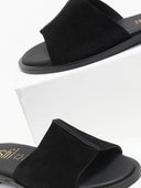 Σανδάλια καστόρινα με ραφή estil - Μαύρο - thefashionproject.gr - Estil