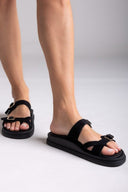 Σανδάλια καστόρινα με τοκάδες Estil - Μαύρο - thefashionproject.gr - Estil