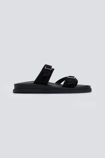Σανδάλια καστόρινα με τοκάδες Estil - Μαύρο - thefashionproject.gr - Estil