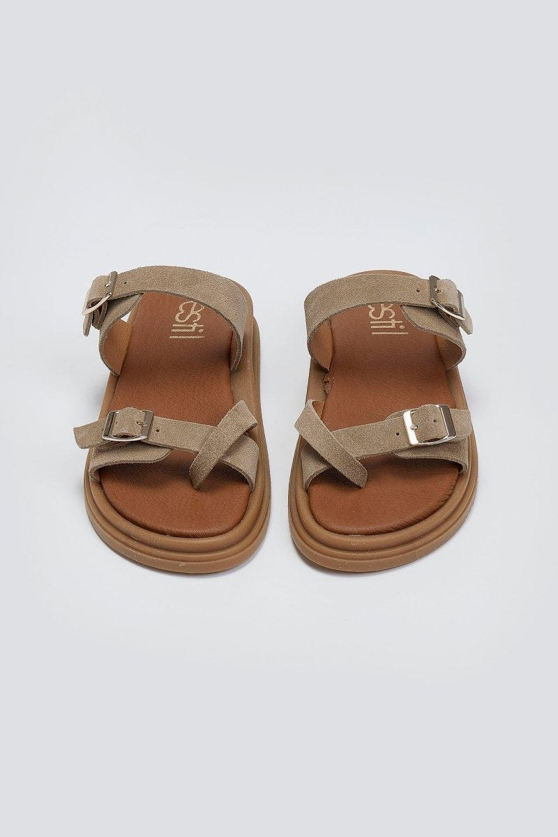 Σανδάλια καστόρινα με τοκάδες Estil - Τάουπε - thefashionproject.gr - Estil