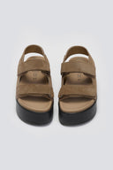 Σανδάλια καστόρινα με velcro ATENEO - Τάουπε - thefashionproject.gr - ATENEO