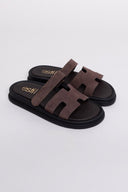 Σανδάλια καστόρινα με velcro Estil - Καφέ - thefashionproject.gr - Estil