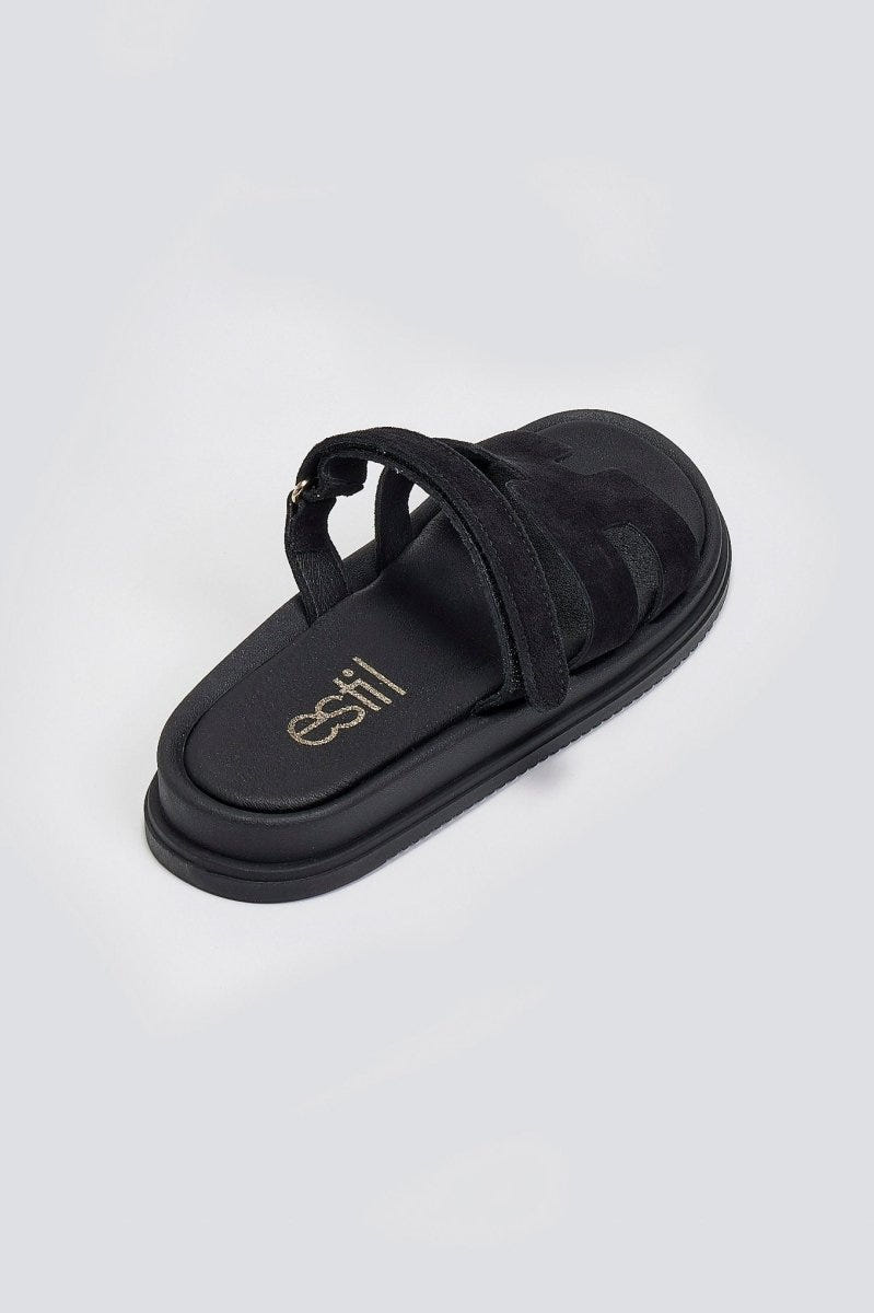 Σανδάλια καστόρινα με velcro Estil - Μαύρο - thefashionproject.gr - Estil