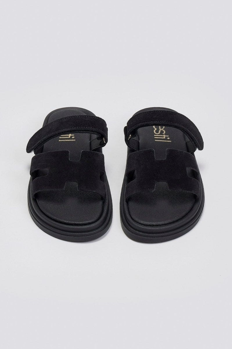 Σανδάλια καστόρινα με velcro Estil - Μαύρο - thefashionproject.gr - Estil