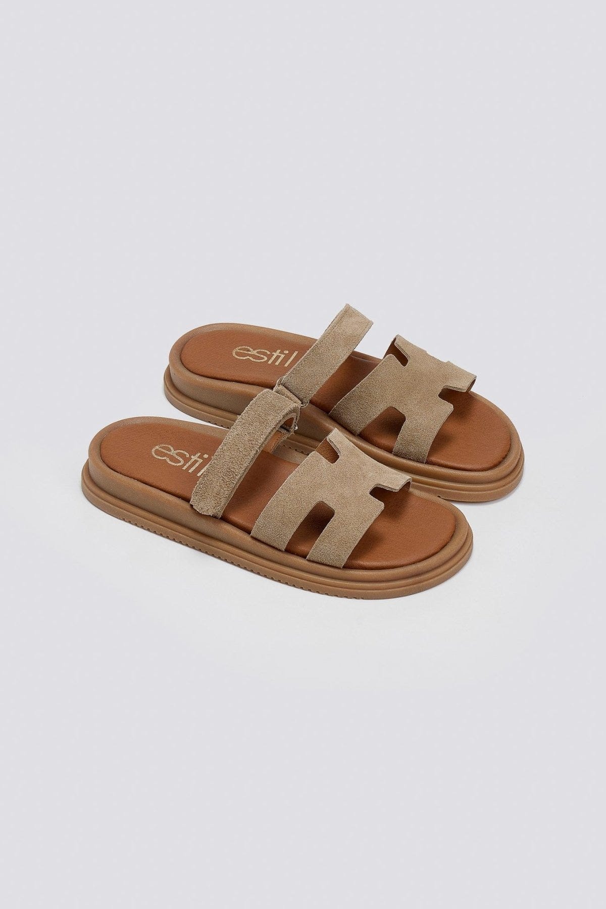 Σανδάλια καστόρινα με velcro Estil