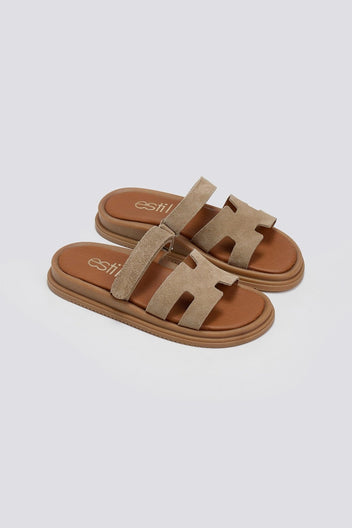 Σανδάλια καστόρινα με velcro Estil