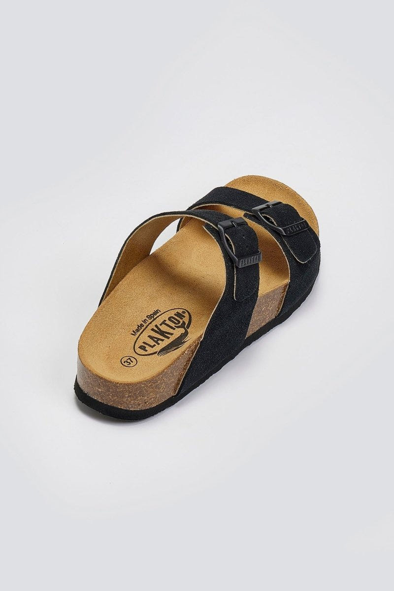 Σανδάλια καστόρινα Plakton 345646 - Μαύρο - thefashionproject.gr - Plakton