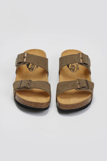 Σανδάλια καστόρινα Plakton 345646 - Χακί - thefashionproject.gr - Plakton