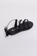 Σανδάλια lace up δερμάτινα Iris sandals - Μαύρο - thefashionproject.gr - IRIS