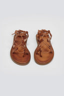 Σανδάλια lace up δερμάτινα Iris sandals - Ταμπά - thefashionproject.gr - IRIS