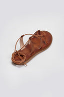 Σανδάλια lace up δερμάτινα Iris sandals - Ταμπά - thefashionproject.gr - IRIS