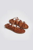 Σανδάλια lace up δερμάτινα Iris sandals - Ταμπά - thefashionproject.gr - IRIS
