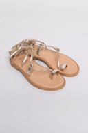 Σανδάλια lace up δερμάτινα Iris sandals - Χρυσό - thefashionproject.gr - IRIS