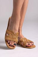 Σανδάλια με ανάγλυφο σχέδιο ERYNN - Κάμελ - thefashionproject.gr - ERYNN