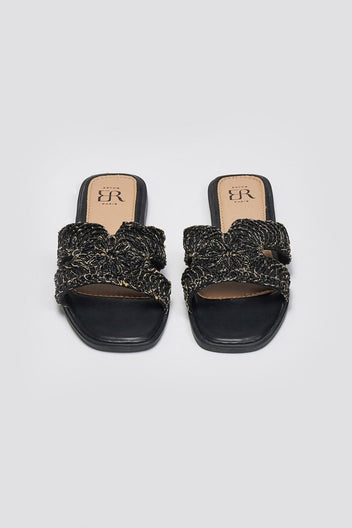 Σανδάλια με ανάγλυφο σχέδιο ERYNN - Μαύρο - thefashionproject.gr - ERYNN