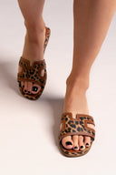 Σανδάλια με ανοίγματα στη φάσα ERYNN - Leopard - thefashionproject.gr - ERYNN