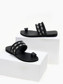 Σανδάλια με boho φάσα Estil - Μαύρο - thefashionproject.gr - Estil