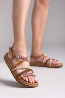 Σανδάλια με boho λουράκια ERYNN - Κάμελ - thefashionproject.gr - ERYNN