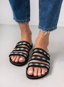 Σανδάλια με boho λουράκια Estil - Μαύρο - thefashionproject.gr - Estil