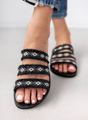 Σανδάλια με boho λουράκια Estil - Μαύρο - thefashionproject.gr - Estil