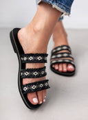 Σανδάλια με boho λουράκια Estil - Μαύρο - thefashionproject.gr - Estil